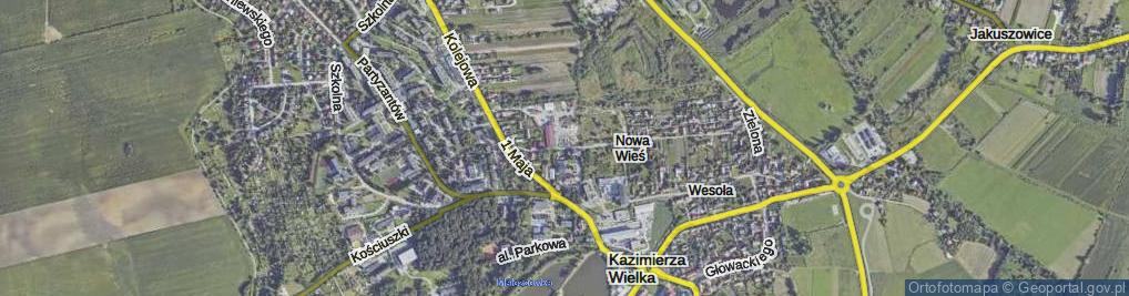 Zdjęcie satelitarne Łabędź ul.